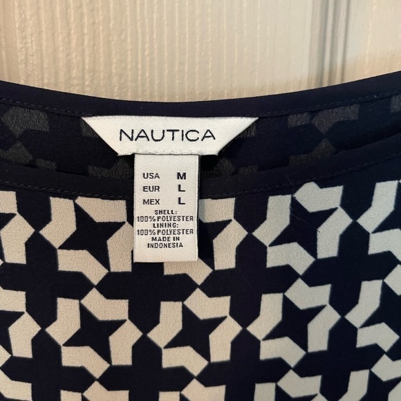 Nautica Round Neck 3/4 Sleeve Printed Dress - Picture 8 of 11